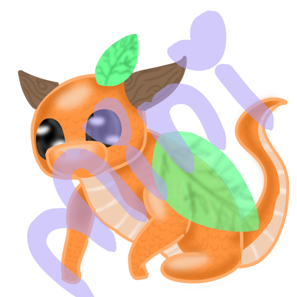 orange dragon VRCHAT tattoo design (more to come)