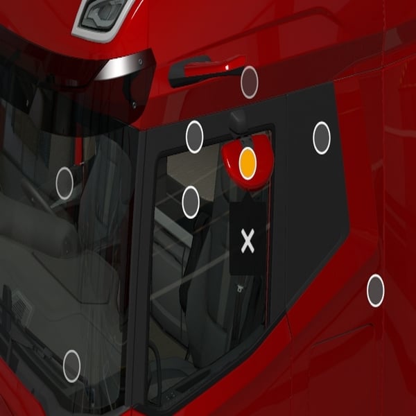 / [side mirror tuning part] DAF XD side painted mirror by WC007 D3SIGN