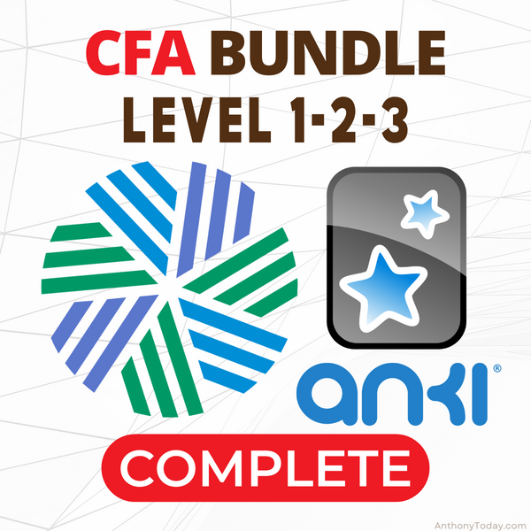 Bundle: CFA Level 1, 2, 3 Exam Prep Flashcards