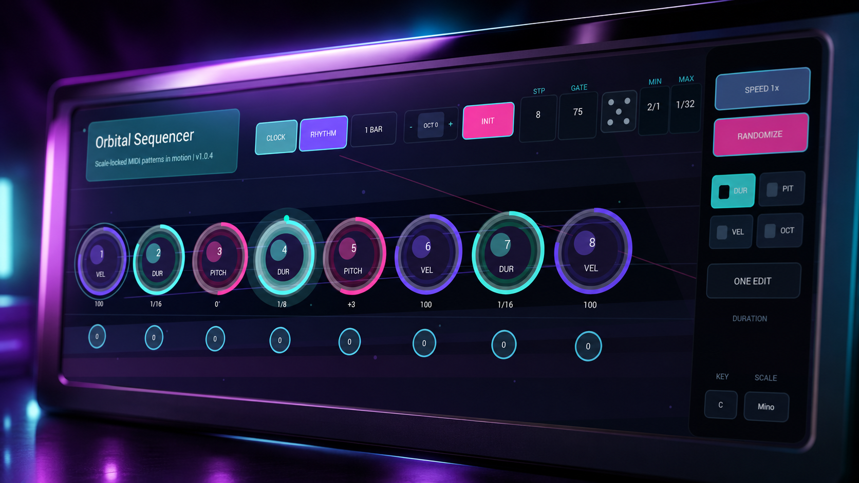 Orbital Sequencer plugin interface