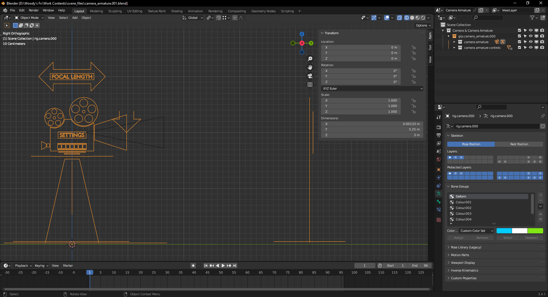 Blender Camera Armature