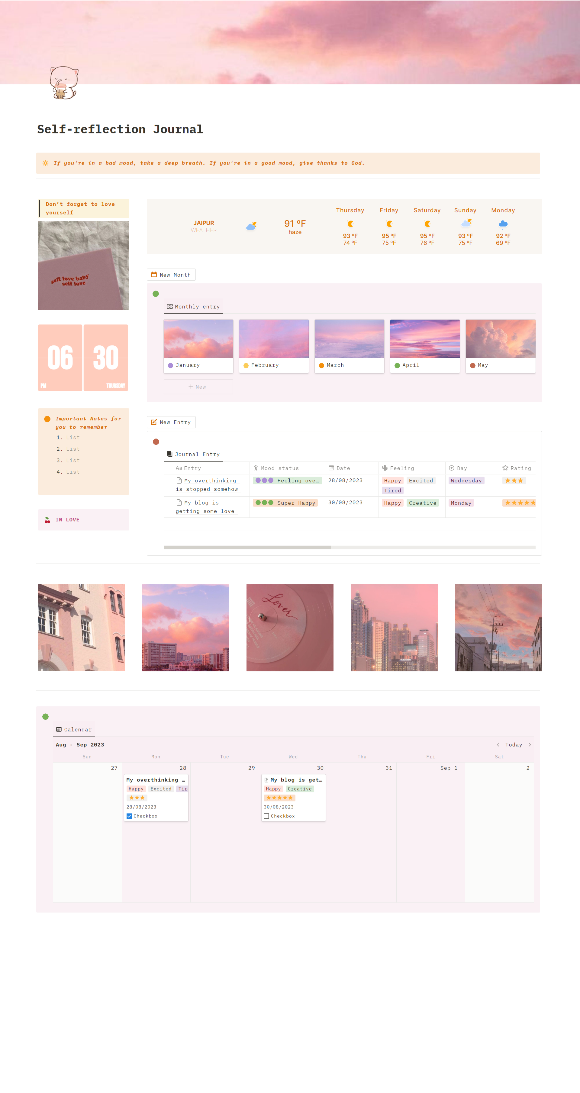 self-reflection journal