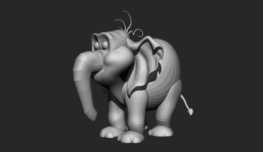 Tantor Zbrush and Blender Blockout