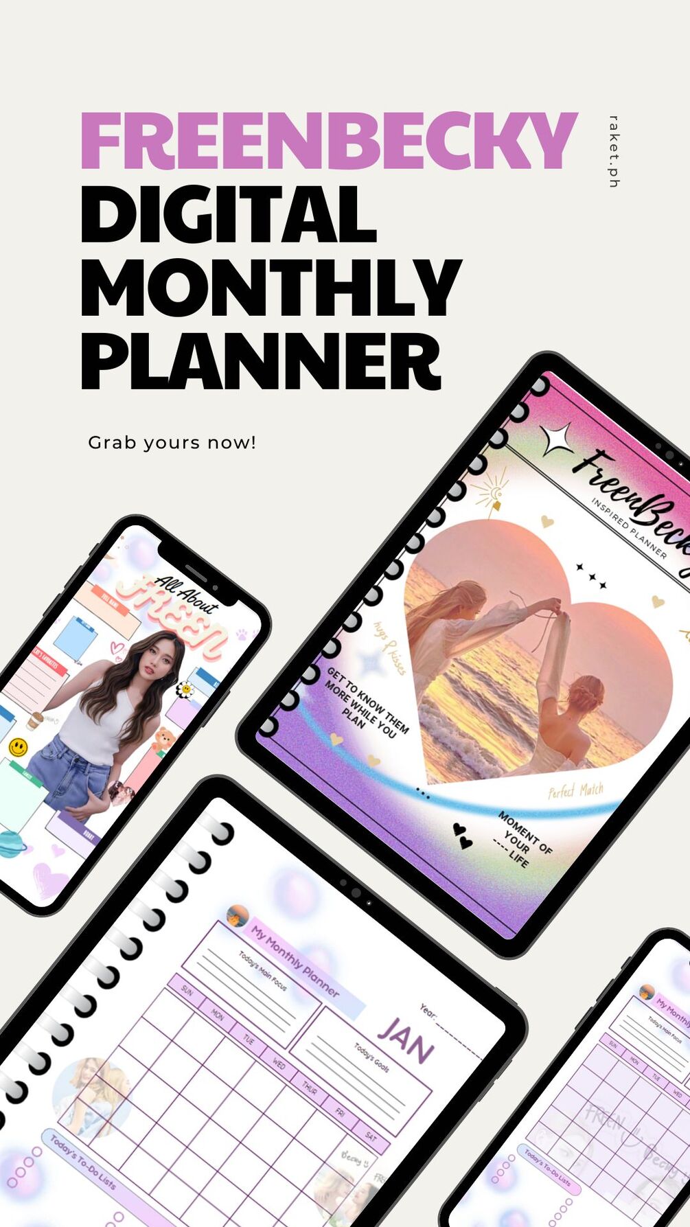 Freenbecky digital monthly planner