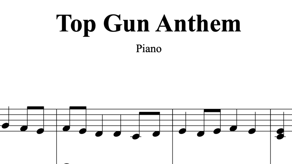 Top Gun Anthem Top Gun MAVERICK Theme Sheet Music Piano
