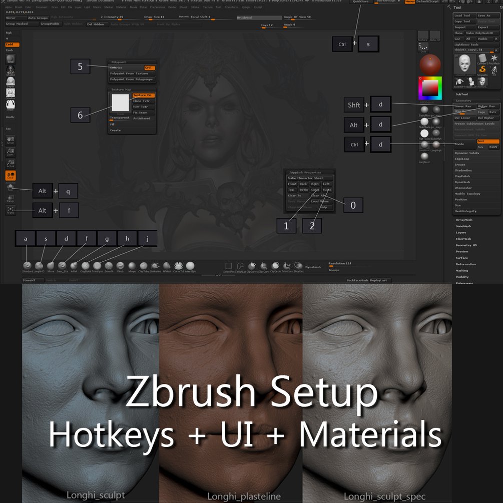 how to assign hotkeys zbrush