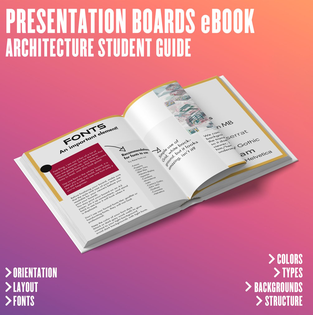 vertical architectural presentation boards