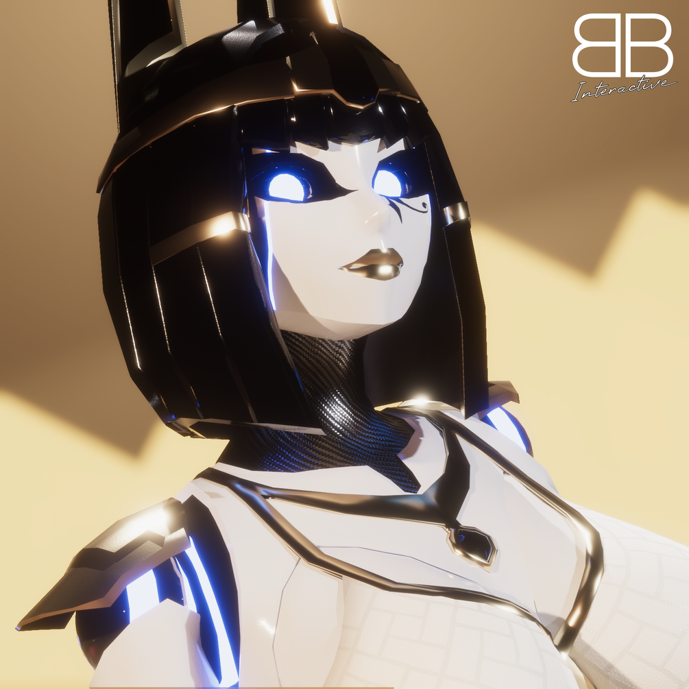 [Original 3D Model] S13RRA SR21 Egyptica Robot Girl VRChat Avatar