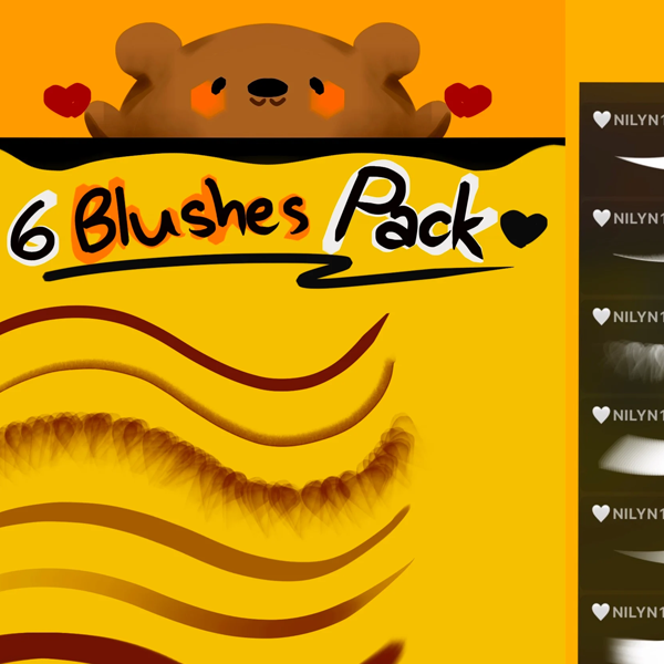 Nilyn Procreate 6 Brushes | Painting & sketch for begining by Nilyn