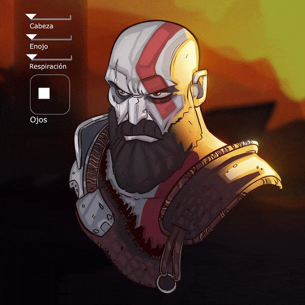 Animación de Personaje (Dibujo de Kratos)