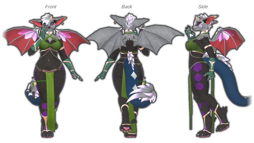 Silver ally Celeste and Calypso foxipaws
