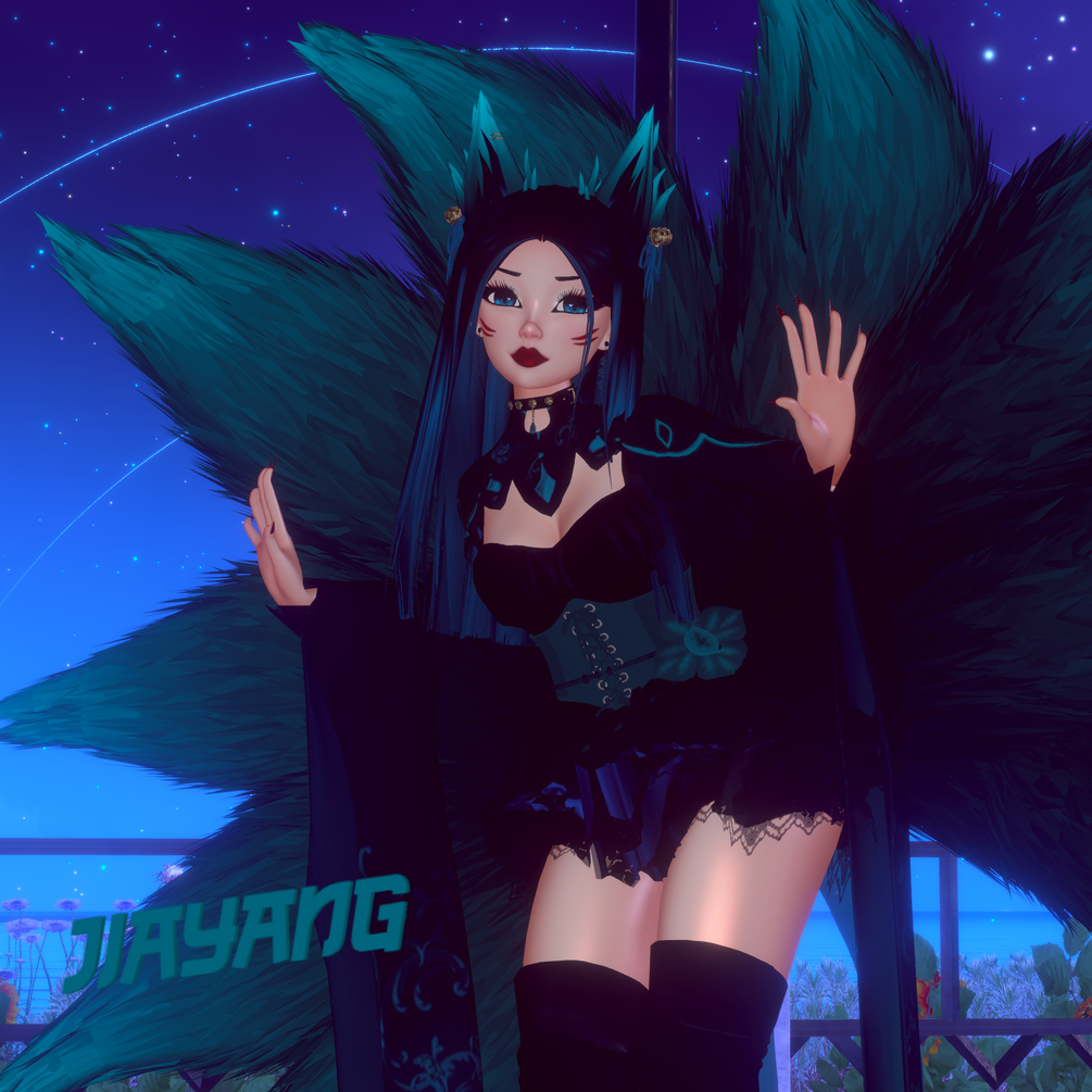JIAYANG THE SHADOW KITSUNE (DPS) VRChat Avatar 3 skin tones, 5
