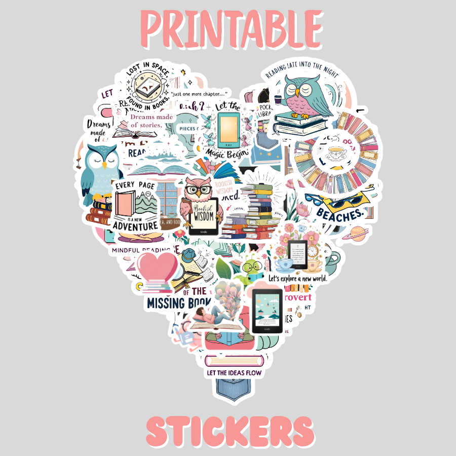 In My Reading Era – Soft-Toned Printable Sticker Pack for Book Lovers ...