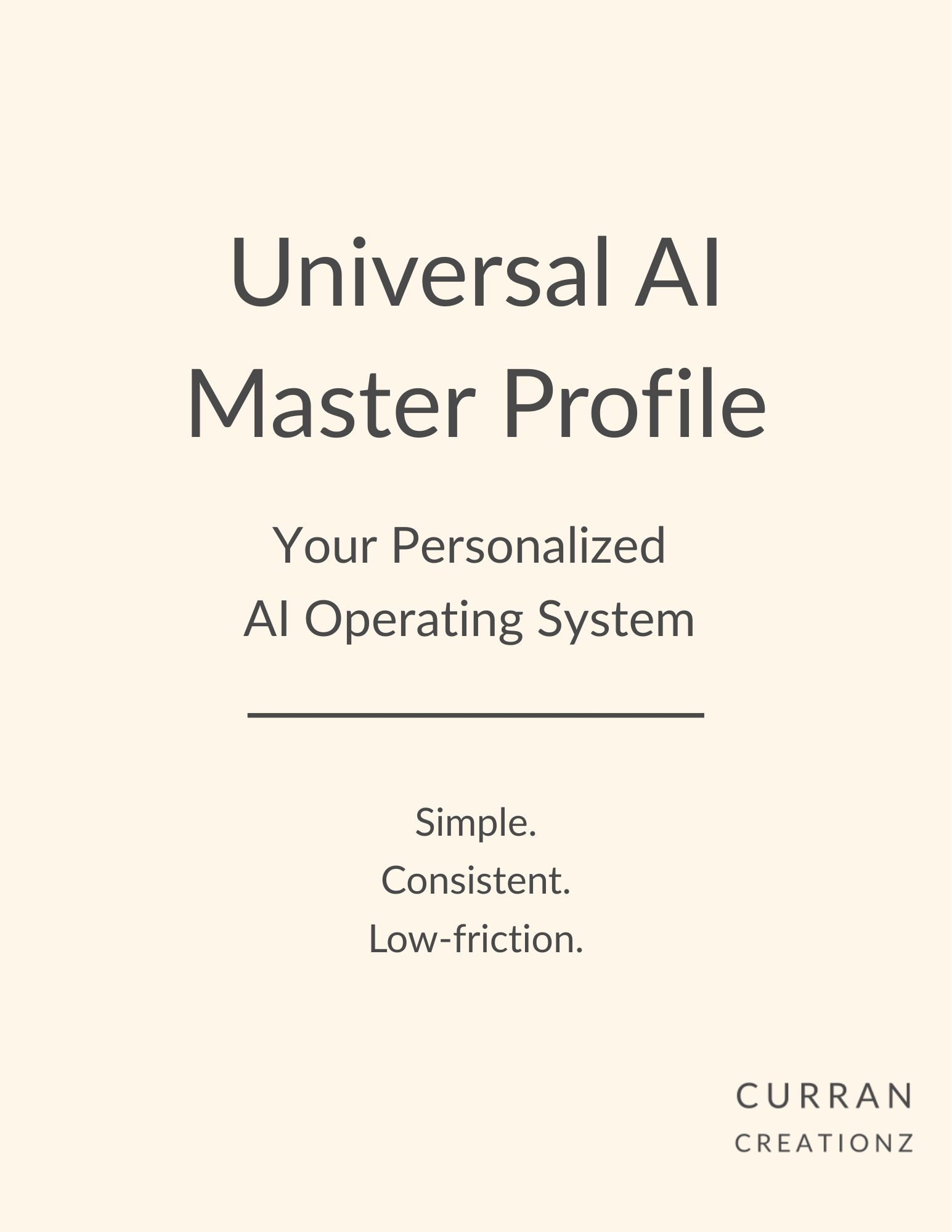 Universal AI Master Profile OS