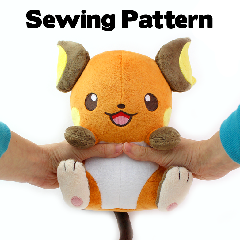 Free sewing pattern Raichu Pokemon plush