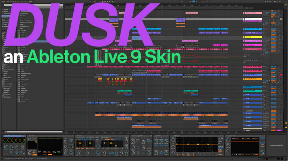 DUSK Semi-Dark (Ableton Live 9 Skin)