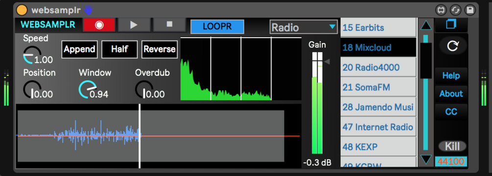 webSamplr 2.0: Sample/loop the web in Ableton Live