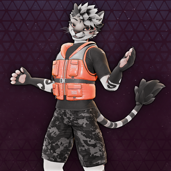 [P.0.E] - Fishing Outfit (Lifejacket, Camo Shorts, T-Shirt)