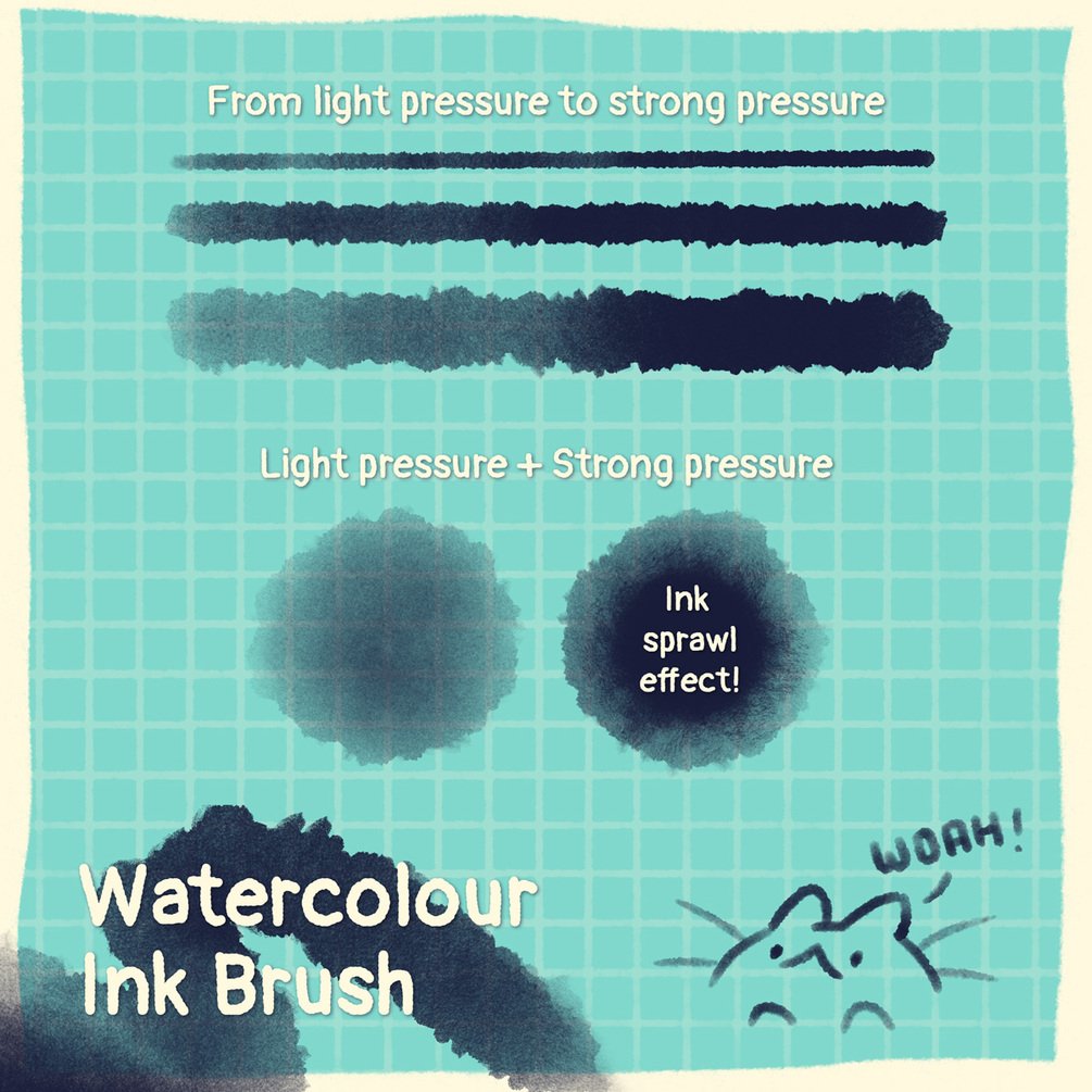 Ink & Watercolor Brushes for Procreate