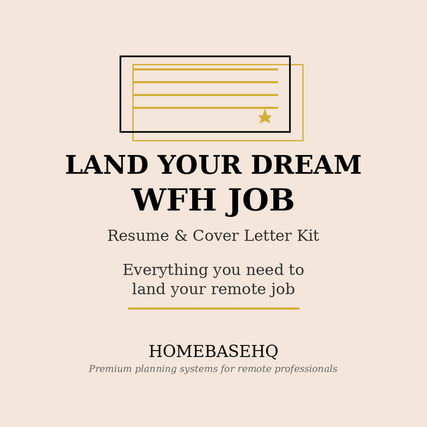 Land Your Dream WFH Job: Resume & Cover Letter Kit