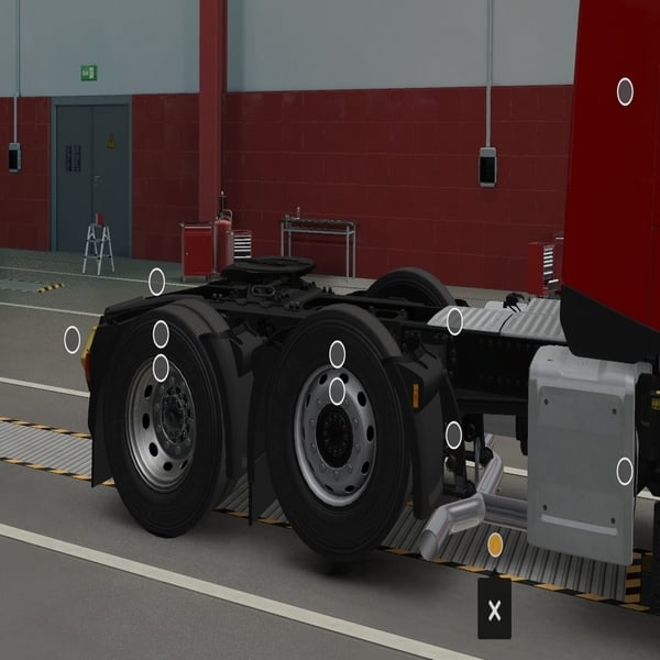 [addon tuning part] DAF XD side exhaust for rear mudflaps by WC007 D3SIGN