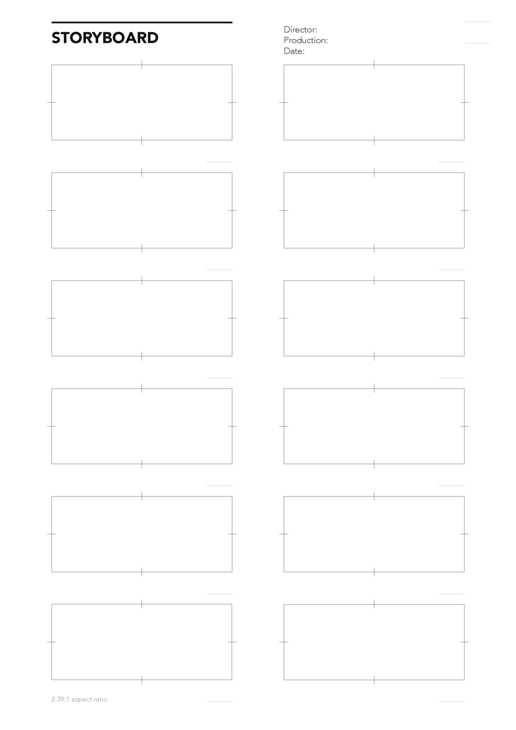 storyboard template 4 boxes