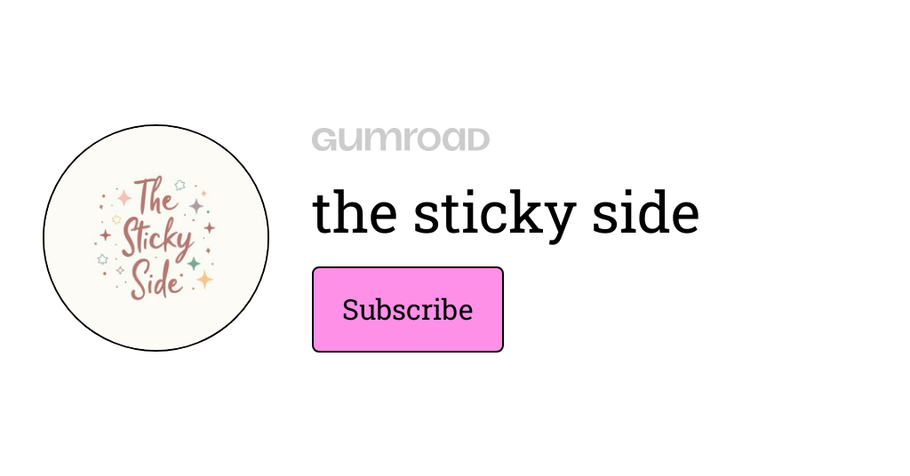 the sticky side