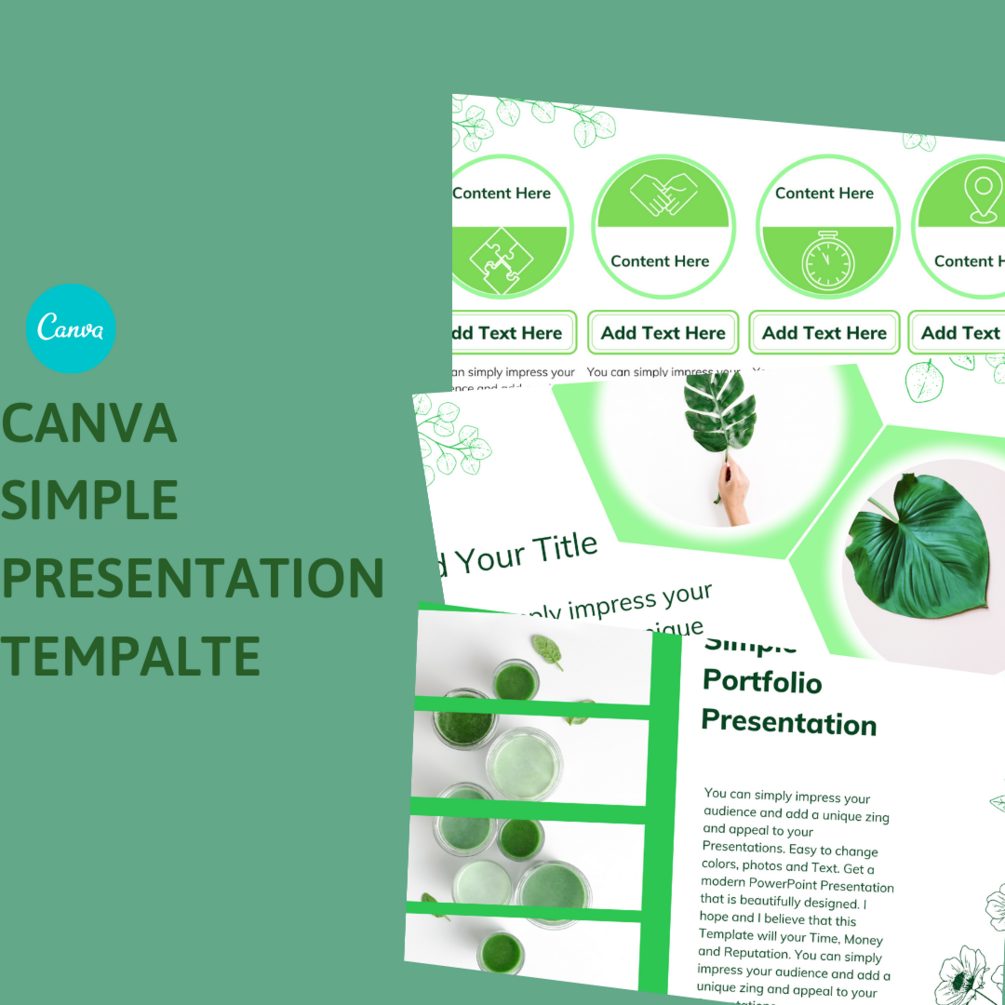 Simple Presentation Template | Simple Presentation Template CANVA ...