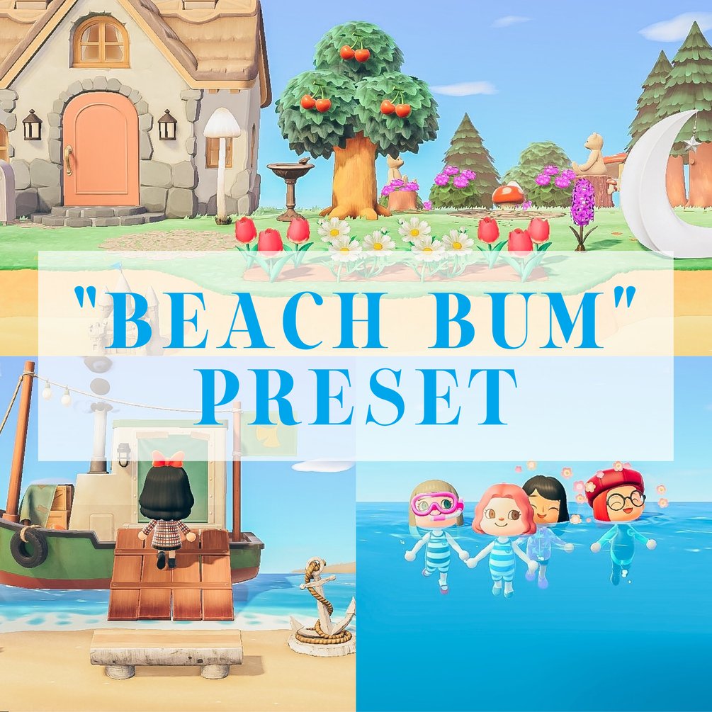 ACNH Lightroom Preset "Beach Bum"