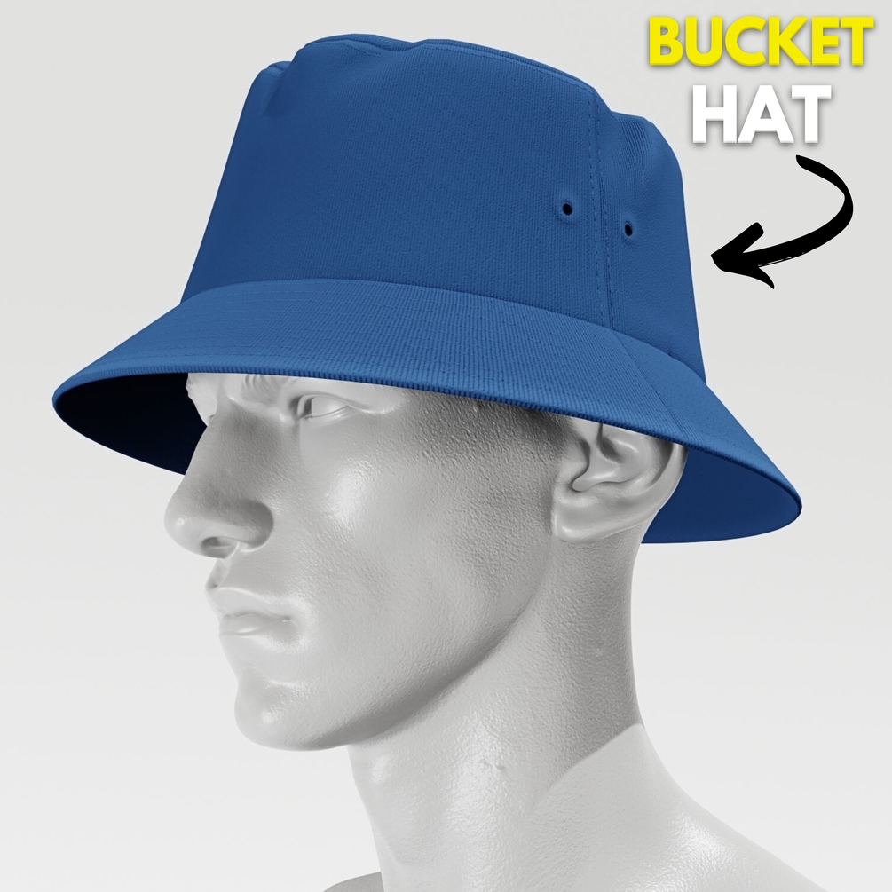 Bucket Hat - Blue PBR 4K Low Poly | WOLVES STUDIO