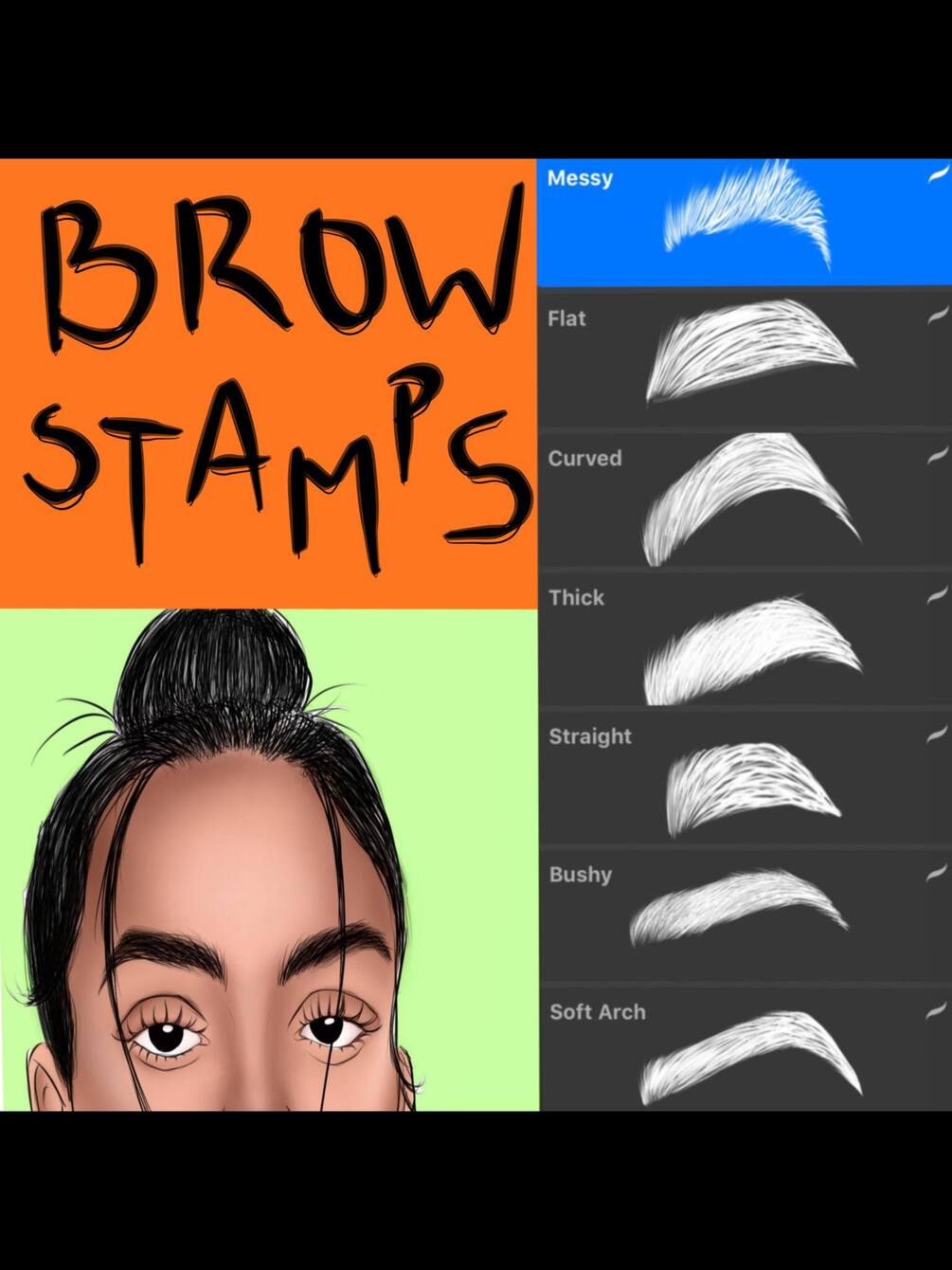 Eyebrow Stamps for Procreate!