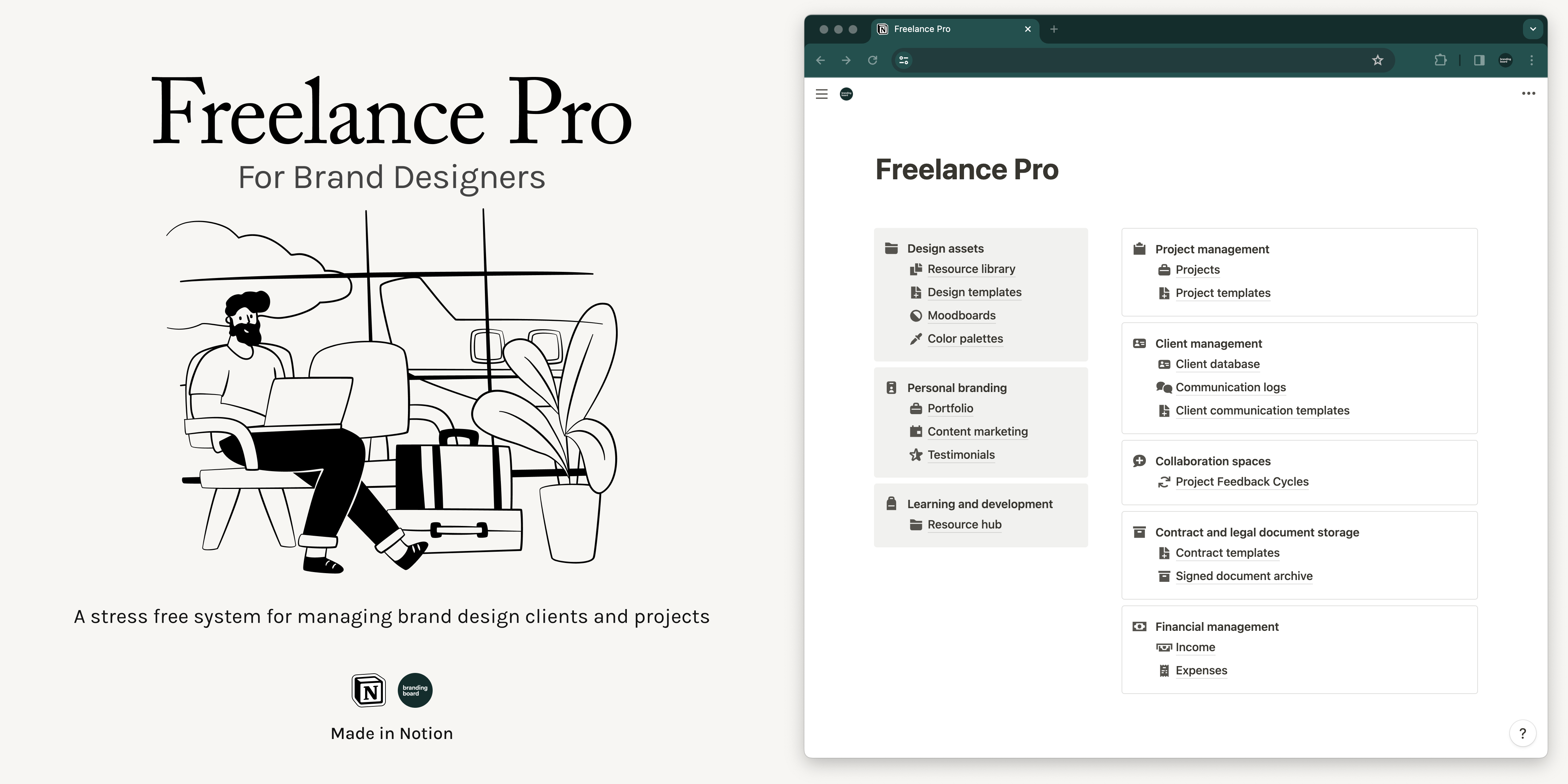 🧰 Freelance Pro System for Brand Designers - Branding Board