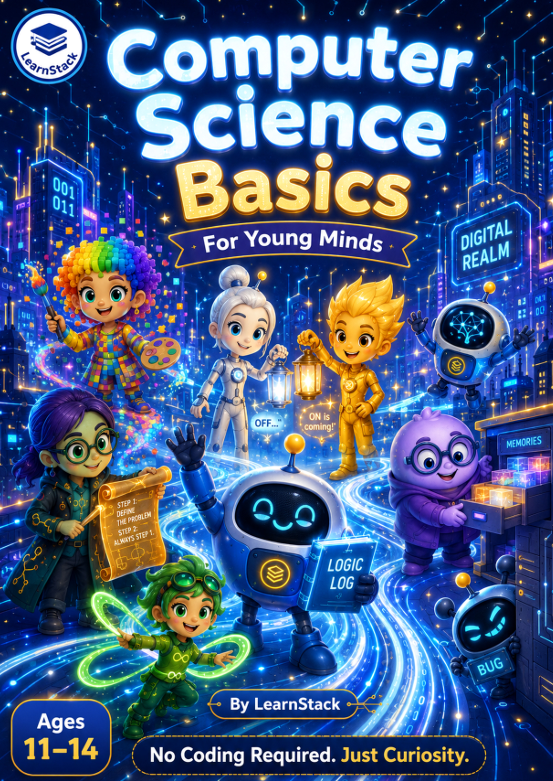 Computer Science Basics For Young Minds — Visual Tech Guide for Kids Ages 11–14 preview image 1