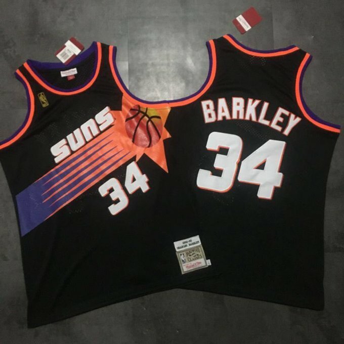 Charles barkley black store phoenix suns jersey