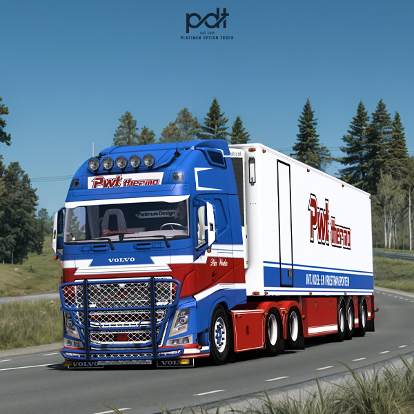 Volvo FH12 + Trailer "PWT Thermo" by PlatinumDesignTruck