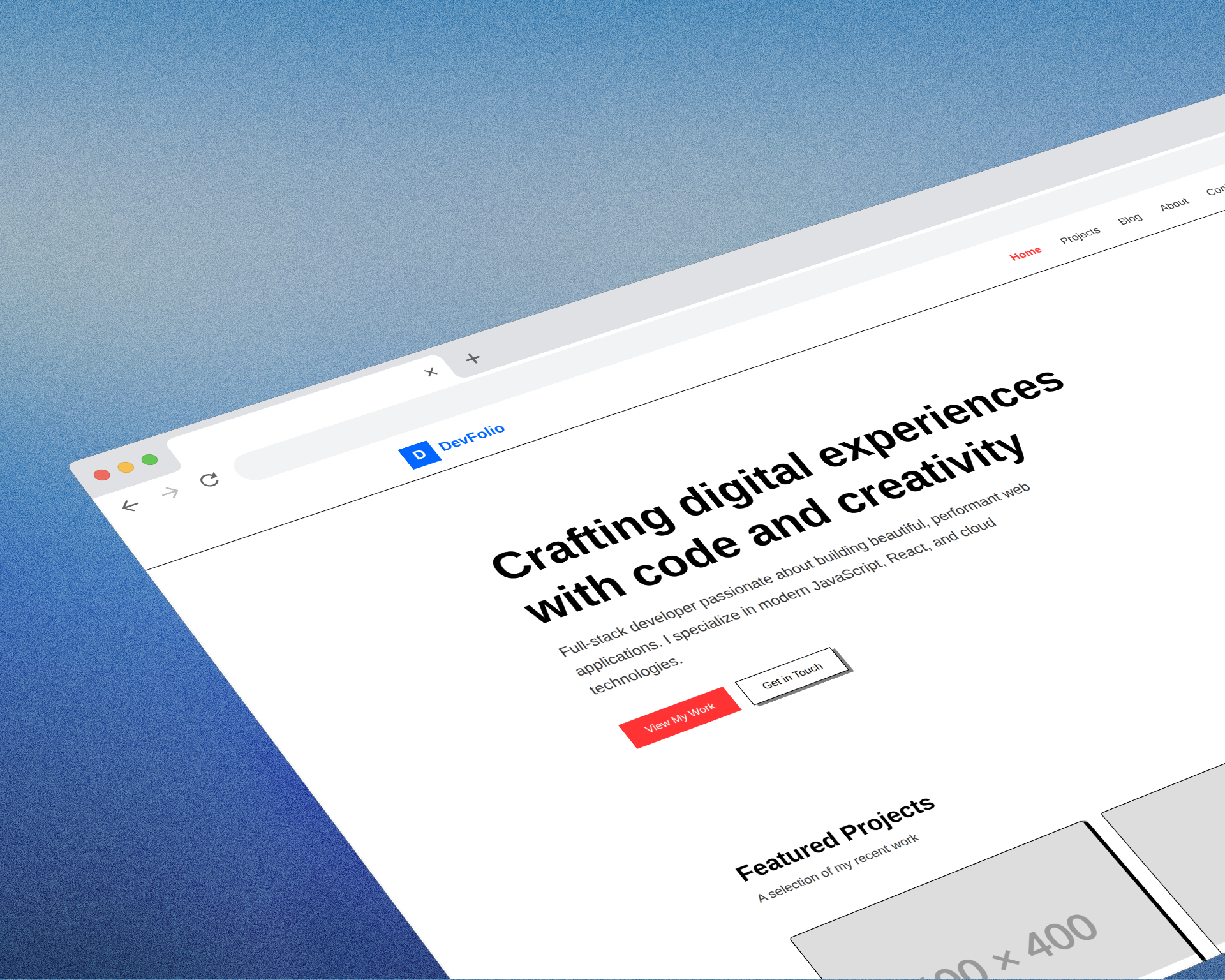 DevFolio Template Preview