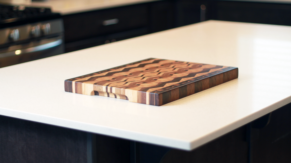 MKC CUTTING BOARD - DARK WOOD FINISH