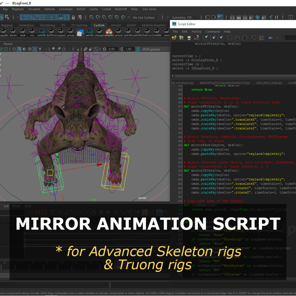 Maya Mirror Animation Script