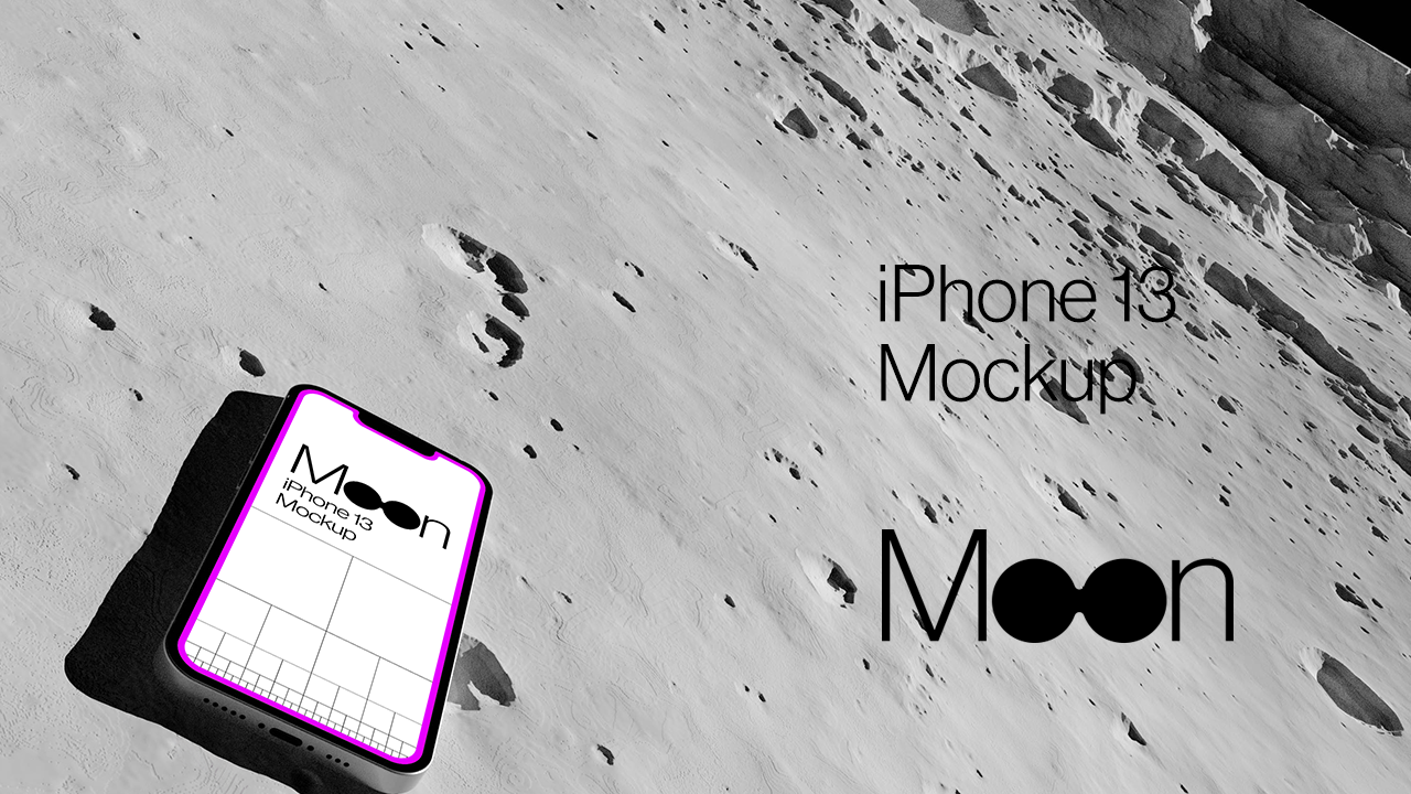 iPhone 13 Moon Mockup PM01