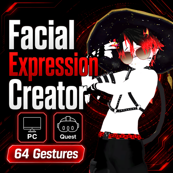 [Unity Tool - VRChat] Facial Expression Creator – Create & Edit Facial Animations | 64 Gesture Combinations, BlendShape Browser, Expression Menu Controls & Non-Destructive Controller Editing [PC - Quest - iOS] | English, Español, 日本語, Deutsch, 한국어, 简体中文