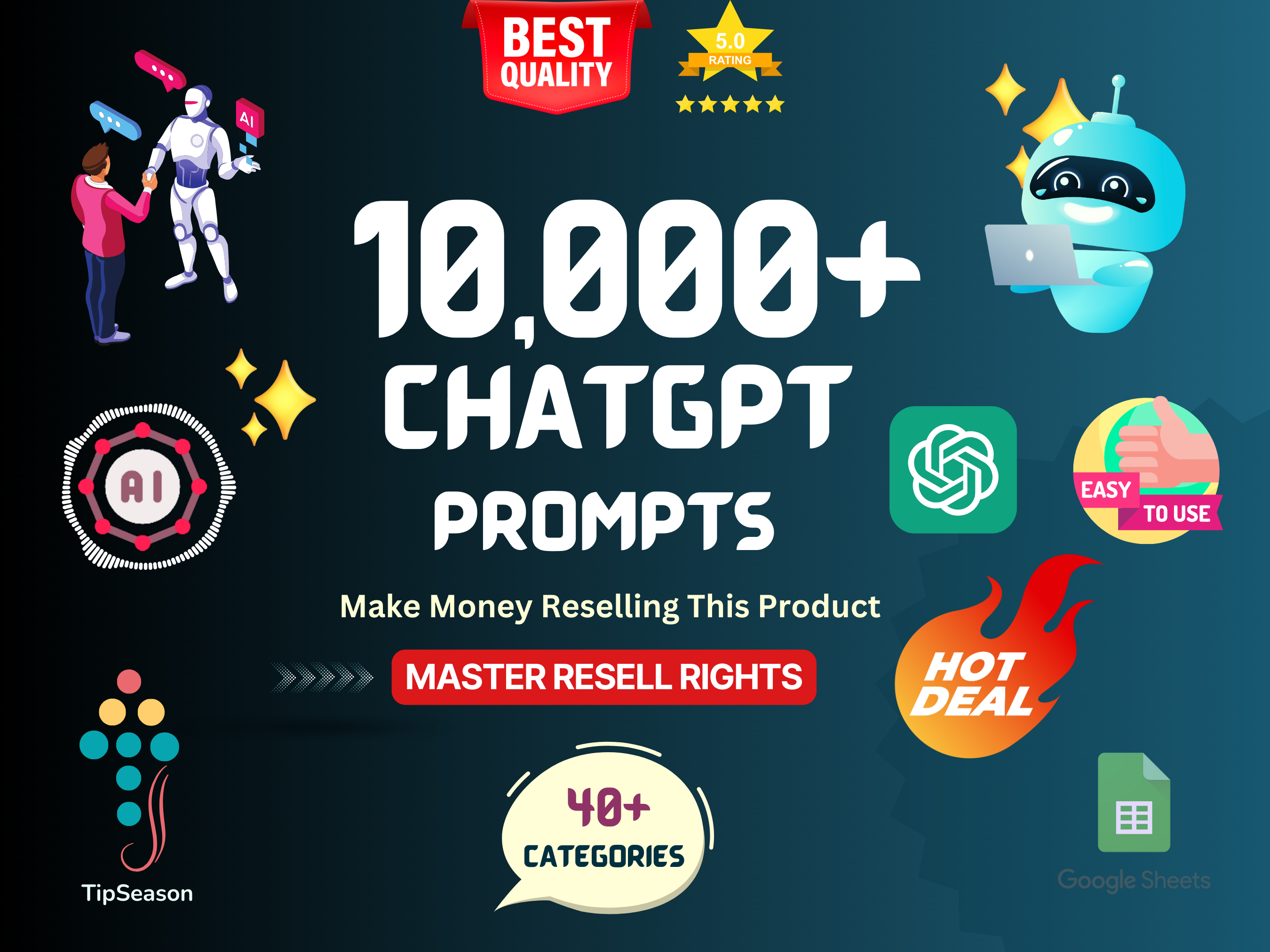 10,000+ ChatGPT prompts download and resell