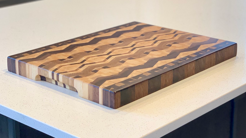 MKC CUTTING BOARD - DARK WOOD FINISH