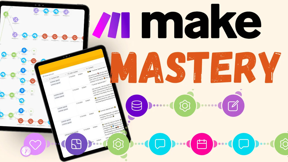 Advanced business automation course with make