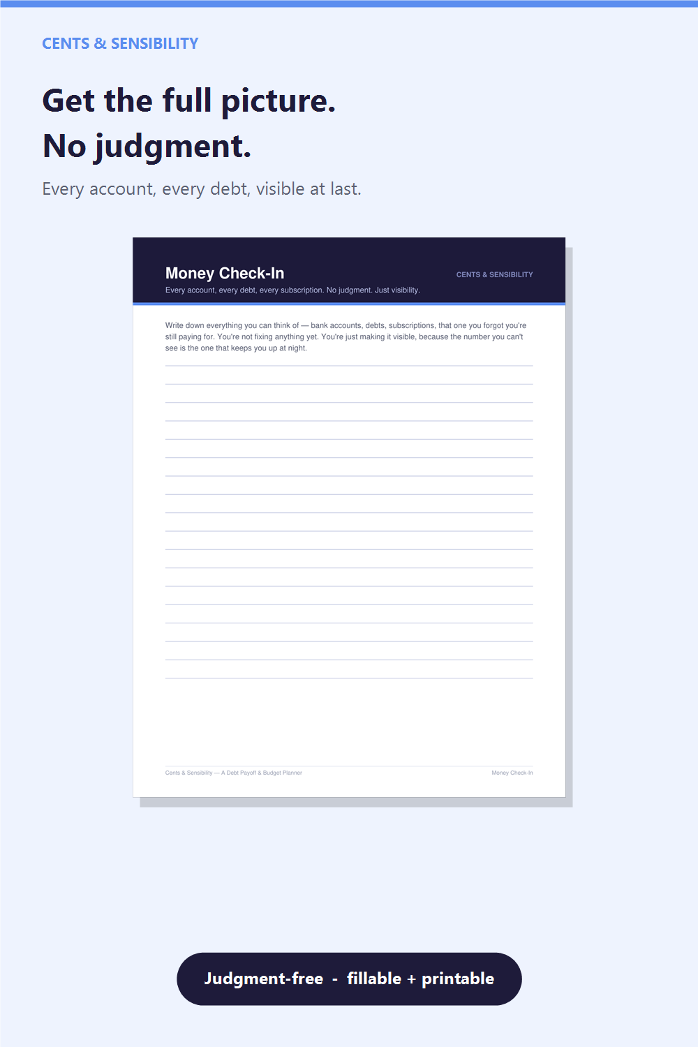 Preview page — Money Check-In