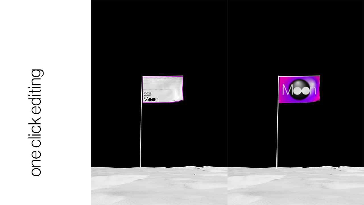 Flag Moon Mockup FM02