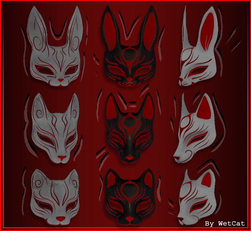 Kitsune Mask (3 Types)