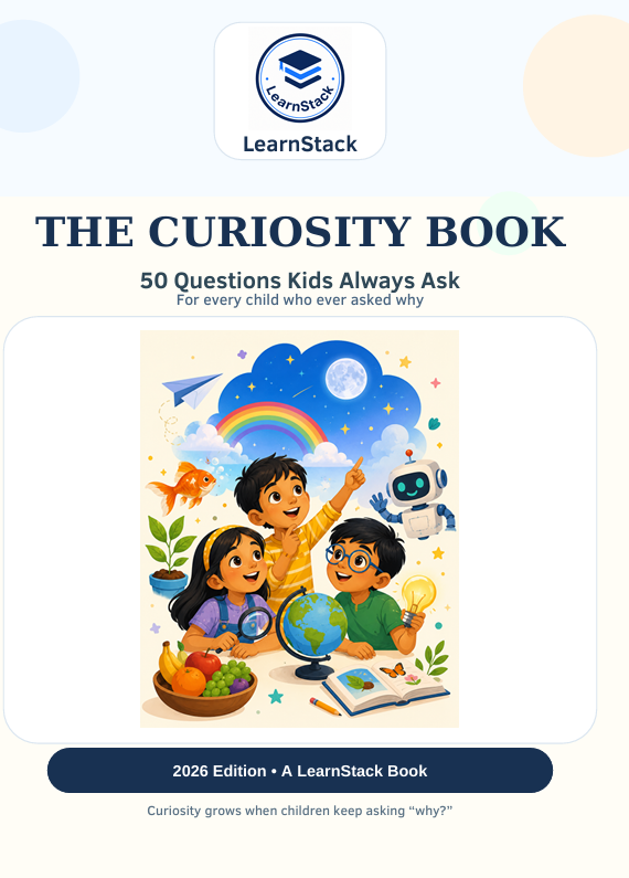 The Curiosity Book – 50 Questions Kids Always Ask | LearnStack Kids preview image 1