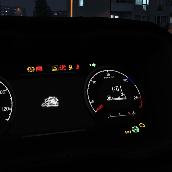 ETS2 Scania nextgen custom dashboard logo by Yunomi