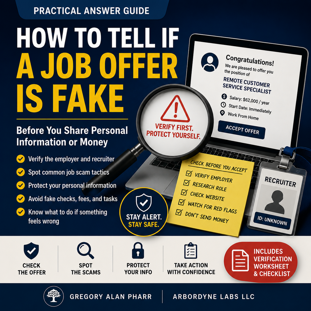Fake job offer guide cover