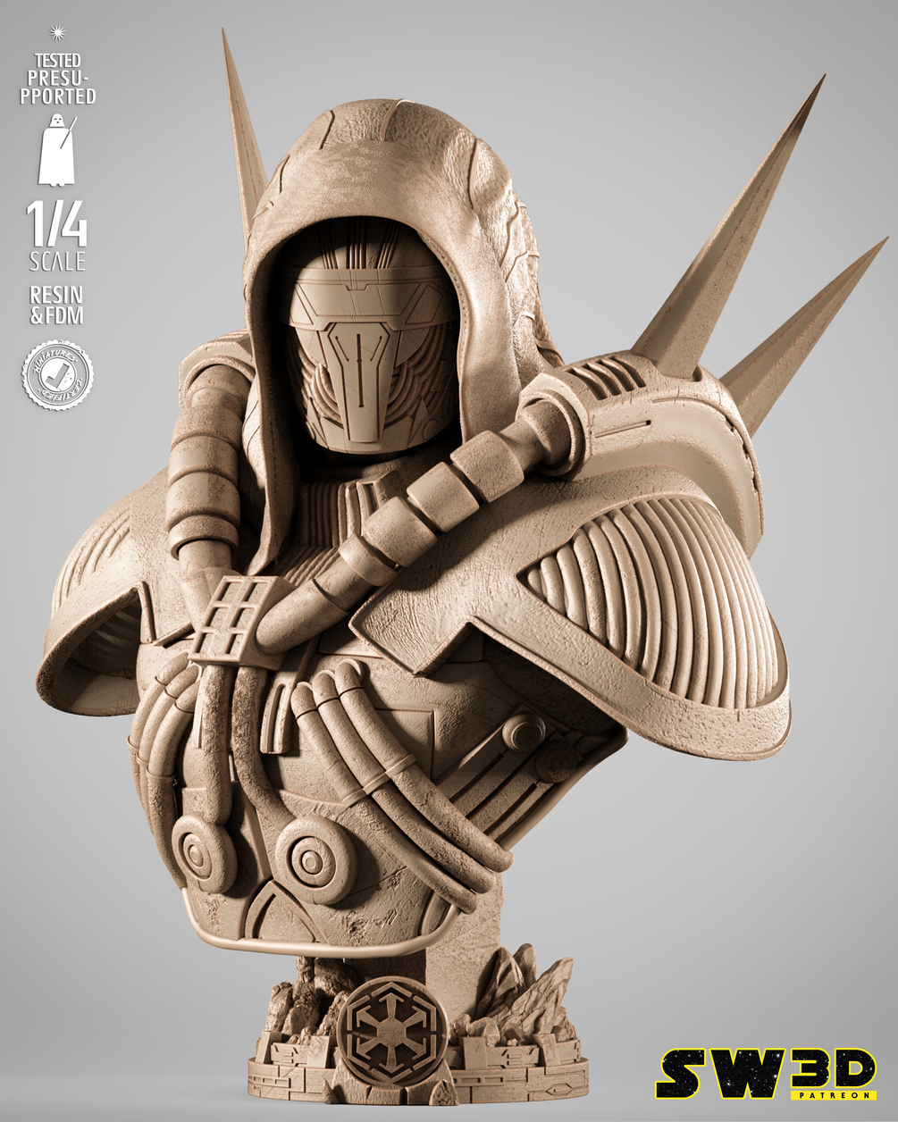 SW3D August 2025 Term Darth Marr Portrait Bust - Star Wars 3D Models - Tested and Ready for 3D printing